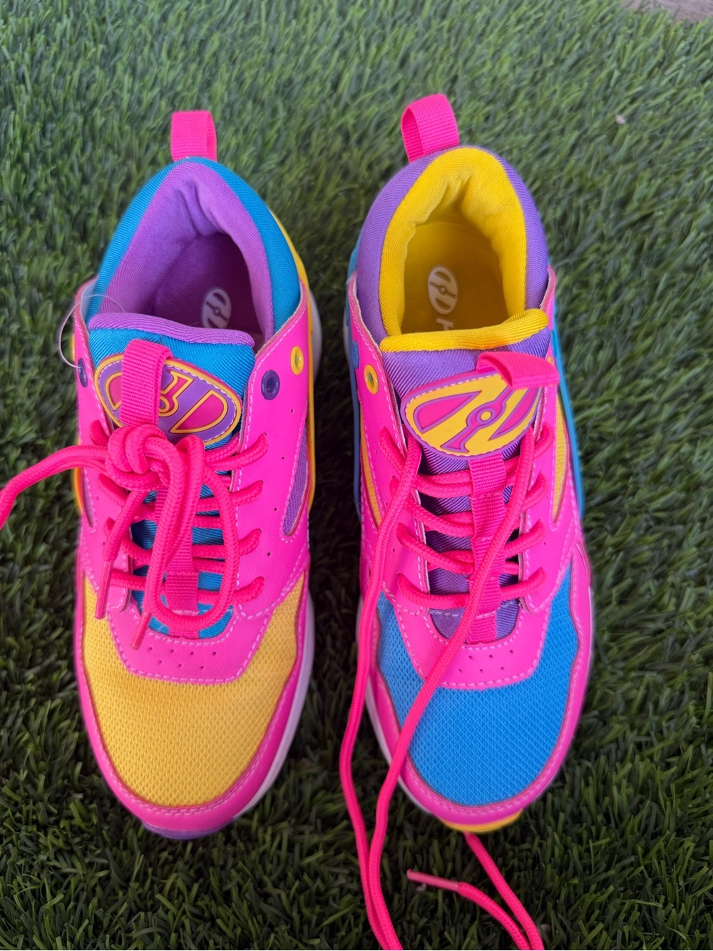 Heelys Hot Pink, Yellow, Turquoise & Purple Kids' Roller Shoes